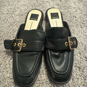 Dolce Vita Black faux Leather mule Loafers